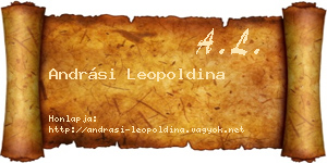 Andrási Leopoldina névjegykártya